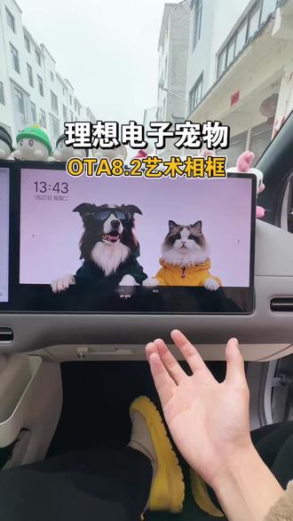 理想ota8.2电子版宠物 尝试了一下两只宠物也可以同时在一起#理想屏保 #理想i6 #理想汽车