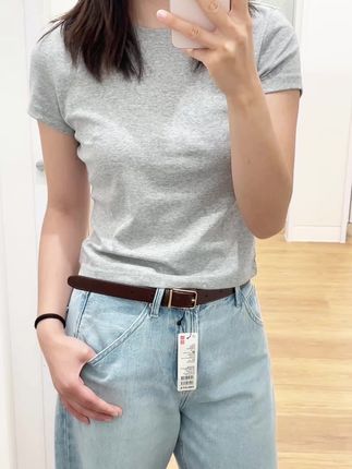 #优衣库 #优衣库官方旗舰店 #女装圆领短T恤 #百搭显瘦气质T恤 #女装短袖