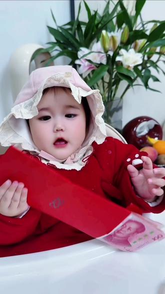 米篼宝宝的第一个新年 爷爷奶奶早早准备了大红包,拆开时沉甸甸的,里面是6000块现金,还有手写的“健康成长”小卡片,瞬间被暖到~宝宝虽然还小,但收到红包时小手一直抓着不肯放🤣,奶奶说这是“岁岁平安”的好彩头,希望她新的一年健健康康、快快乐乐长大!#压岁钱 #过年红包#隔辈亲 #来自爷爷奶奶的爱#慢慢长大慢慢爱你