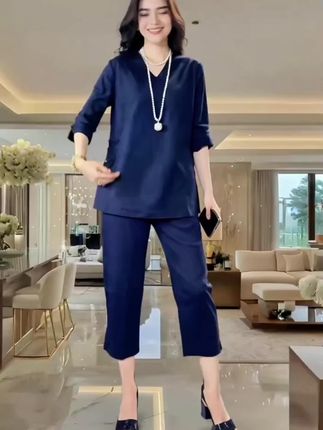 #时尚洋气大码两件套 #休闲减龄穿搭 #时尚气质穿搭 #高端大气 #气质女神穿搭