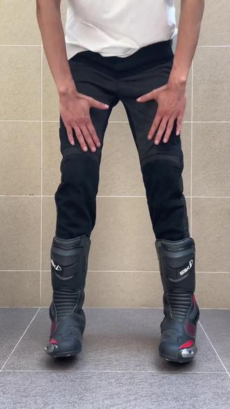 摩托车骑行裤牛仔裤四季男女弹力机车冬季加绒拉力防风保暖抗撕裂