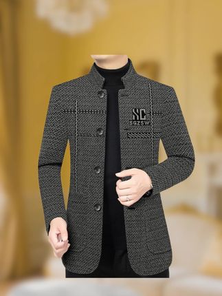 皮尔卡丹男士新款高档商务休闲立领夹克男装雪尼尔外套春秋季男装#男士 #男士穿搭 #穿搭技巧 #穿搭推荐