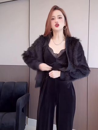 【全额运补】 2025秋冬新款时尚洋慵懒针织开衫女宽松显瘦外套上衣#高级穿搭 #辣妹穿搭