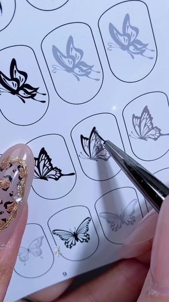 美甲彩绘练习卡 基础控笔,花卉组合,图腾纹饰应有尽有,彩绘变的如此简单#美甲 #彩绘#临摹 #练习 #每日分享