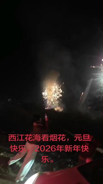 跨年快乐,2026元旦快乐西江看烟花。