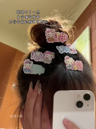 很难不爱!文字嘴替发夹 很符合我的精神状态 #爱了爱了#发饰发夹 #发夹#也太可爱了吧 #少女心好物