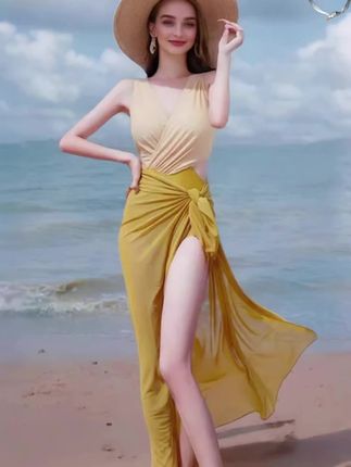 #温泉泳衣 #连体泳衣 #这也太好看了 #海边拍照 #泳装
