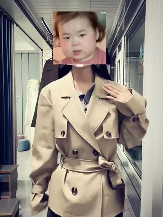 #风衣外套 #短款风衣