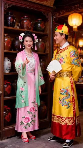 井古风情侣写真井古风汉服美如画井,抖音特效