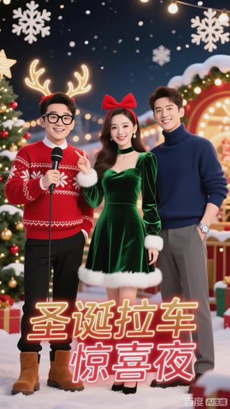 #圣诞谁丑谁拉车#谁丑谁拉车#圣诞节 #百度ai视频模板#百度AI特效@奶茶不加茶🥛