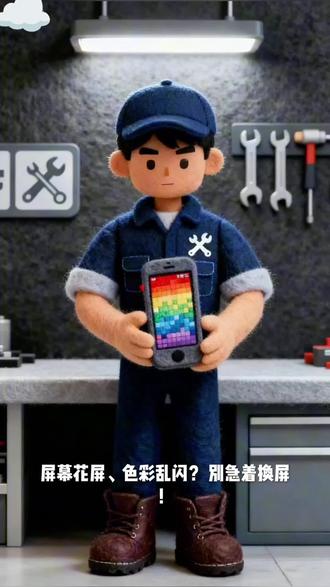 #拒绝废话 手机花屏了?师傅教你1招辨真假#手机维修 #屏幕维修 #苹果手机维修 #