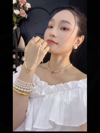 钛钢仿珍珠项链 (LUCK优雅小米珠项链)4mm吊坠简单精致简约百搭#项链 #项链控 #项链绳 #项链推荐 #项链推荐轻奢