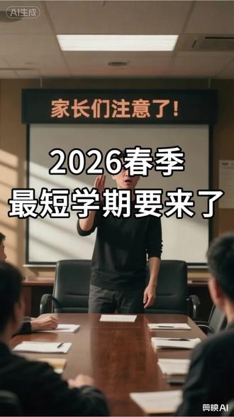 2026春季学期是近十年最短学期