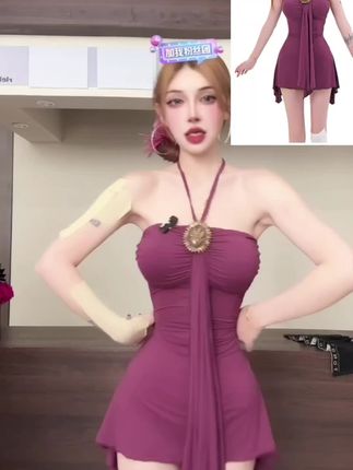 龙怼怼推荐【CCD美女】显瘦性感吊带挂脖连衣裙不规则收腰遮肚显白 #吊带挂脖连衣裙 #挂脖连衣裙 #连衣裙 #好品质分享 #好物推荐🔥