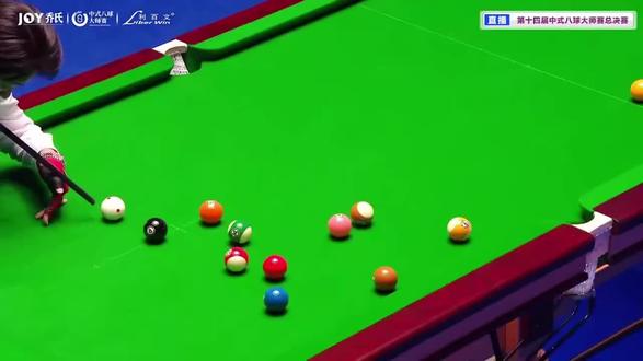 冠军500万,“利百文台尼·乔氏杯”第十四届中式八球大师赛总决赛正赛第一阶段进入尾声,赵岩昊13:9战胜陈思明,拿下比赛 #乔氏中式八球