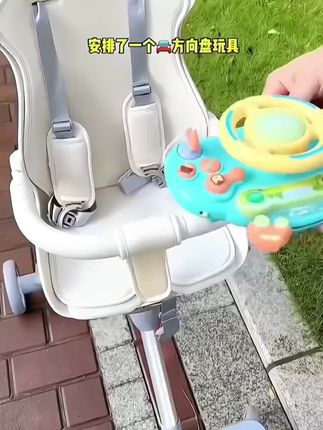 儿童方向盘卡通模拟副驾驶早教玩具宝宝仿汽车婴儿车推车遛娃神器#宝宝早教模拟方向盘玩具 #好物推荐🔥 #爆款热卖中