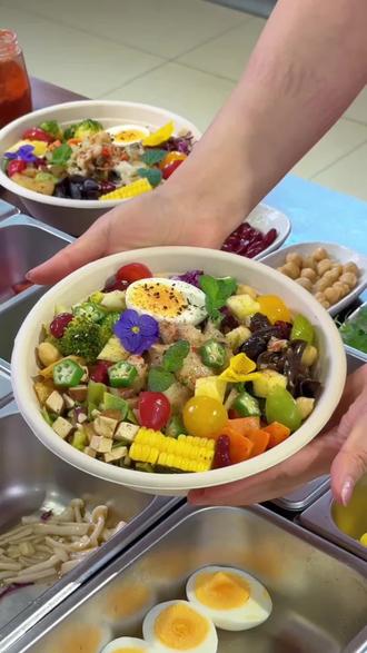 中式轻食详细教程,蒜香黑鱼片谷物饭 #轻食#昔雅图轻食培训#轻食培训#减脂餐#轻食创业