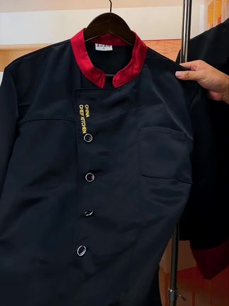 高端厨师工作服长袖秋冬装男女同款不起球不缩水厚款好面料免费定制店名印字印图logo餐饮食堂酒店饭店后厨厨房工衣服装大码工厂直销#工作服定制 #餐饮人 #厨师餐饮人 #饭店 #酒店