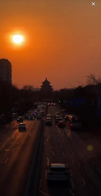 金乌入殿,北京一年一次奇观