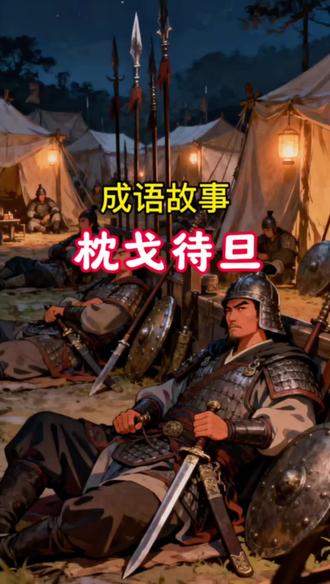 成语典故小故事,枕戈待旦。危机时刻,时刻做好准备。#中华成语故事 #创作者中心 #创作灵感 #成语故事 #儿童睡前故事