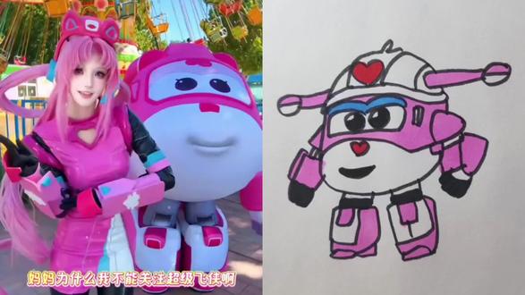 超级飞侠小爱#简笔画#二次元#动漫#动画#超级飞侠