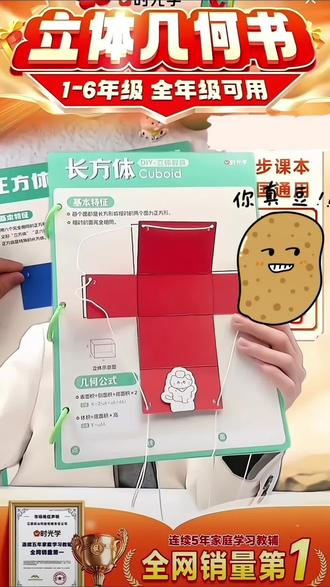 【时光学】DIY立体几何书 小学数学启蒙空间思维手工模型书生日礼物#手工diy #数学思维 #立体几何 #数学思维 #教具