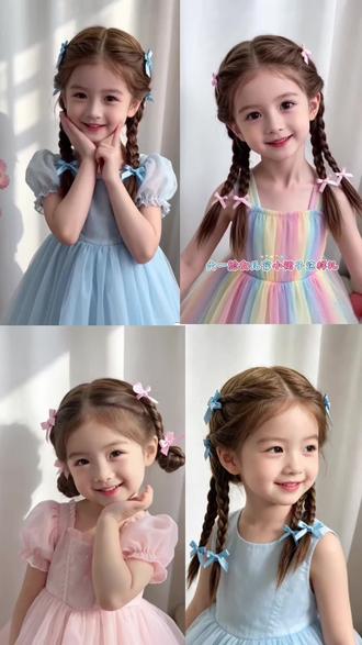 六一儿童节给女儿这样扎,人见人夸 #把女儿打扮成精致小公主 #生女儿就是来打扮的 #女童甜美编发 #夏日清凉发型 #甜美可爱的儿童编发