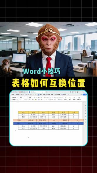 #word小技巧 Word表格如何互换位置?
#word #wps #office办公技巧 #干货分享