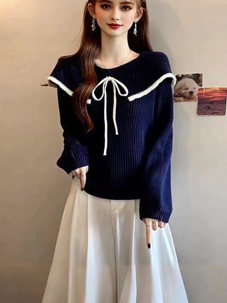 姐妹们秋冬都去穿这件娃娃领针织上衣,上身真的好乖好减龄!面料软软糯糯的,很亲肤舒适。娃娃领的设计很修饰肩颈线条,还自带甜美感,随意搭配裙子裤子都很好看。@DOU+小助手 @DOU+上热门 #谁穿谁好看系列 #完美时尚搭配 #时尚穿搭 #减龄穿搭 #便宜又好穿