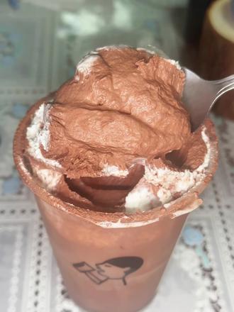 跟风喜茶的苦巧咸酪碎银子冷冻版,一定要去试一下!太好吃了!#苦巧咸酪碎银子 #喜茶