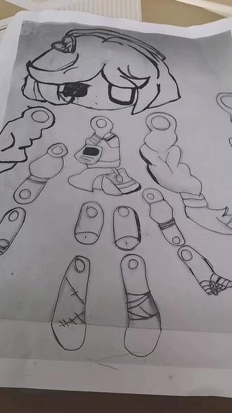 手工,可动纸片人教程来了,你一定要看完这个视频哟,后面可能会有你有用的,这个视频时间其实也不长,你只要细心的看,就不长了,画丑勿喷,图纸我会发在评论区里,不许刀视频,要艾特,图片是别人的