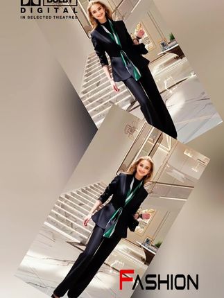 胖mm轻奢黑色西服套装女秋季大码时尚高级感职业设计感西装两件套#早秋高智感职场穿搭 #通勤穿搭如何摆脱土气感