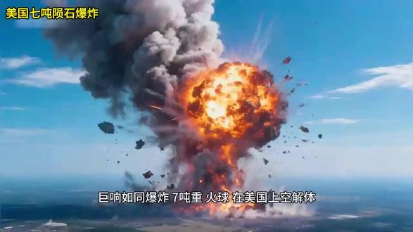七吨重陨石在美国上空解体