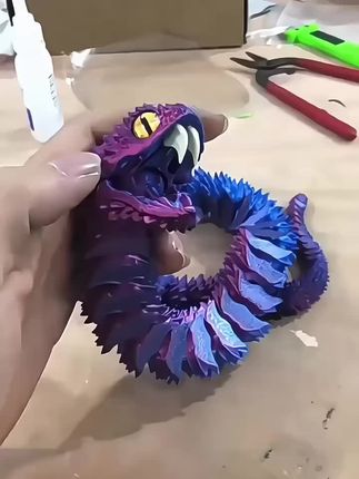 #3D打印蛇#打印蛇玩具 #转转蛇玩具#玩具假蛇