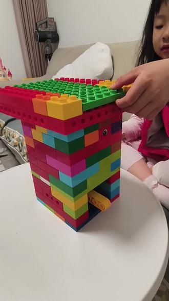 【杠杆原理】乐高大颗粒搭建之垃圾桶 #乐高 #乐高大颗粒搭建 #乐高积木拼装