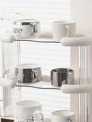 杯架家用餐桌高级感双层水杯架子客厅桌面茶杯玻璃杯咖啡杯轻奢#杯架 #水杯架  #杯子推荐 #水杯架子 #置物架