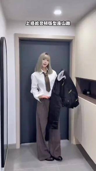 年货节cleanfit暗裔雕飞机扣哈灵顿夹克棉服男冬季pu皮衣座山雕棉衣外套#座山雕棉服#夹克棉服#男女同款#潮流穿搭