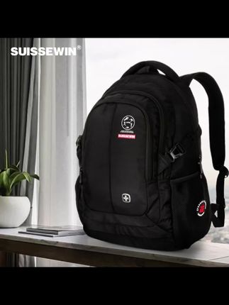 SUISSEWIN防水双肩背包学生外出旅游双肩包潮流双肩背男生简约#SUISSEWIN双肩包 #瑞士设计背包 #大容量通勤背包 #户外旅行背包推荐 #时尚实用背包