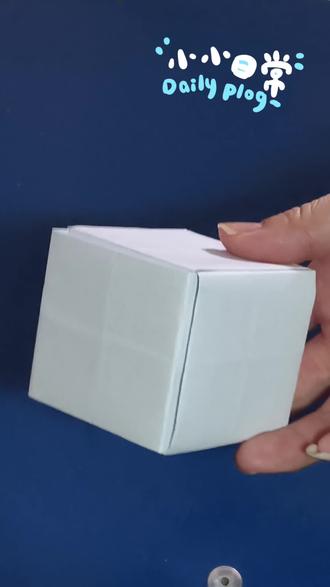 一张纸折迷你立方体!无胶无剪超简单✅#折纸教程 #立方体折纸 #手工DIY #迷你手作 #解压小玩具