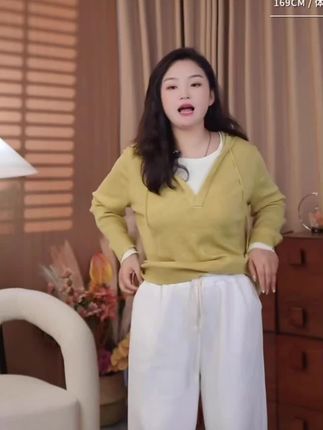 胖MM大码人字纹阔腿裤女秋冬新款高腰宽松显瘦休闲雪尼尔直筒裤子#品质女装 #穿搭分享 #女装穿搭