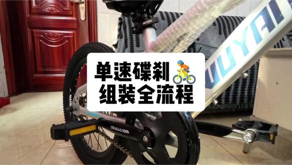 单速碟刹🚴组装全过程#一张图证明你的车 #自行车组装 #山地车 #自行车 #双轮驱动bike