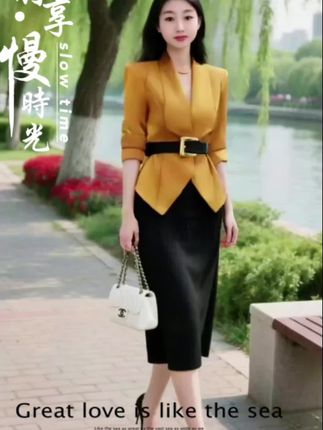 #时尚穿搭女装 #减龄气质 #新款连衣裙 #谁穿谁漂亮 #套装显瘦穿搭