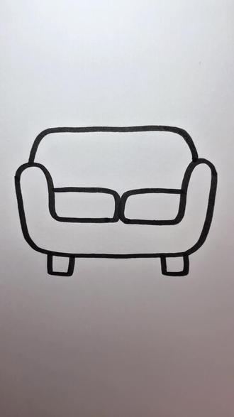 字母U画沙发,你学会了嘛#画画 #简笔画 #一起学画画 #零基础学画画 #儿童简笔画