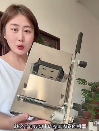 羊肉卷切片机家用切肉片机小型冻肉熟牛肉刨肉机(共2把刀算机身)#羊肉切片机 #羊肉切卷神器