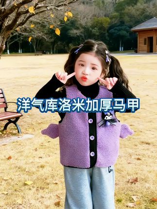 #萌宝穿搭 #骗你生女儿 #库洛米背心 #加厚保暖马甲 #高品质童装