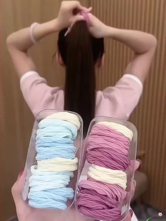 想要扎出女团高马尾?试试这个彩色面膜头绳,高弹力无接缝,不伤发不勒头,马尾元气减龄又百搭#发圈头绳 #发饰头饰#高弹力无接缝发圈 #高马尾#大人小孩都可以用