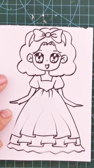 白雪公主绘画#白雪公主简笔画 #简笔画教程
