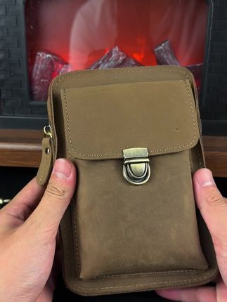 牛皮休闲男士多功能背包