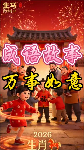 AI生成图片万事如意马年到,送祝福!
今天我们要学的成语是“万事如意”。
祝爸爸妈妈们工作顺利,心想事成!
祝小朋友们想要什么就有什么(当然也要努力哦),万事如意!2026,我们一起出发!🚀- #万事如意- #新年快乐#抖音少儿#AI生成图片