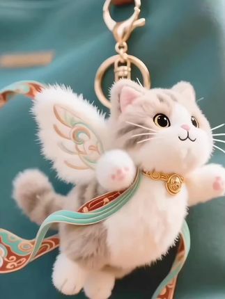 敦煌飞天猫九色鹿毛绒公仔,创意软萌包包挂件,钥匙扣装饰送朋友礼物,创意软萌可爱挂件装饰公仔挂件#沉浸式体验后厨现炒锅气 #也太可爱了吧 #毛绒公仔 #钥匙扣挂件 #礼物 @荟荟好物